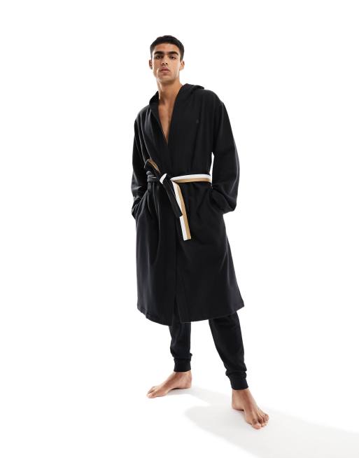 BOSS Bodywear - Iconic - Vestaglia in spugna nera