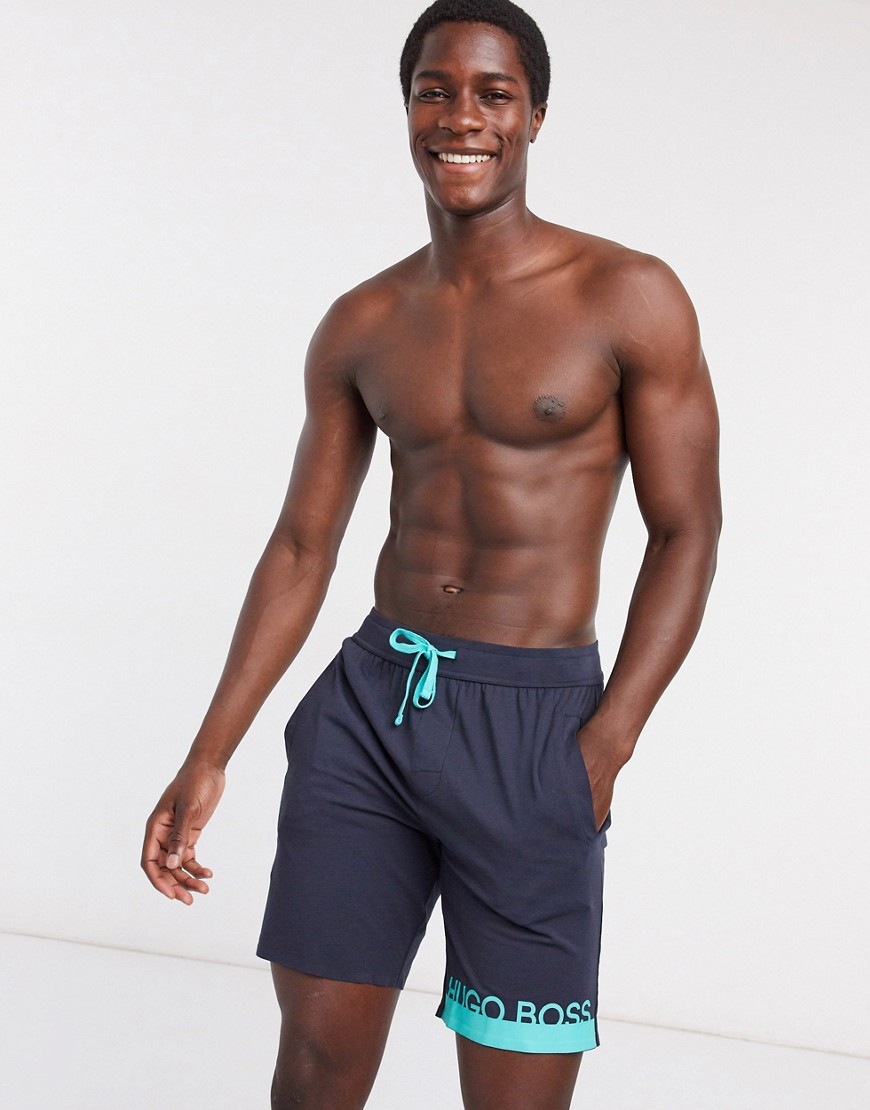 BOSS - Bodywear Identify - Navyfarvede shorts med logo SUIT 2-Marineblå