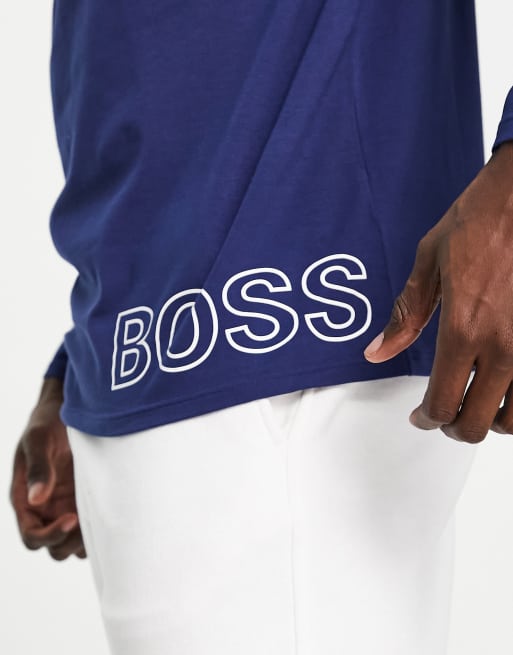 BOSS – Bodywear Identity – Kapuzenpullover in Marineblau , 3 von 4