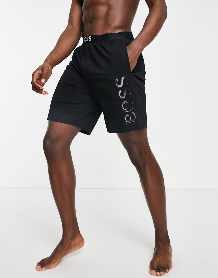BOSS Bodywear Identity logo waistband shorts in black
