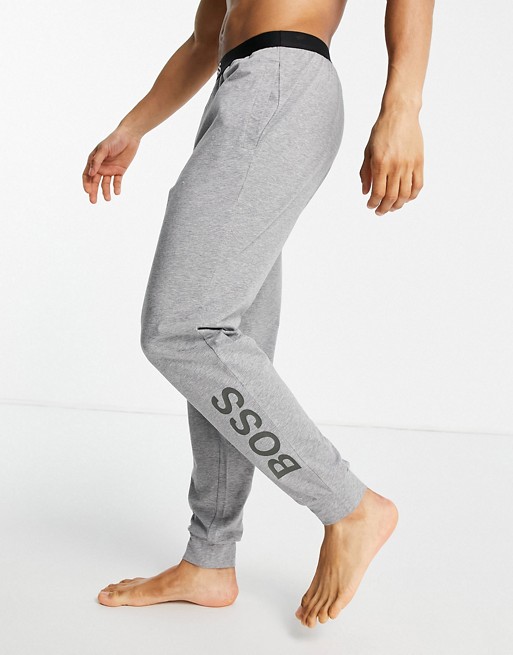 BOSS Bodywear Identity side logo joggers in grey