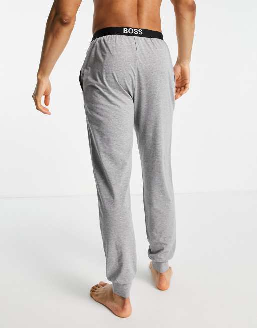 BOSS Bodywear Identity side logo joggers in grey ASOS