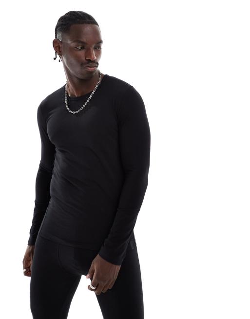 BOSS Bodywear - Infinity - Sort termotop med lange ærmer