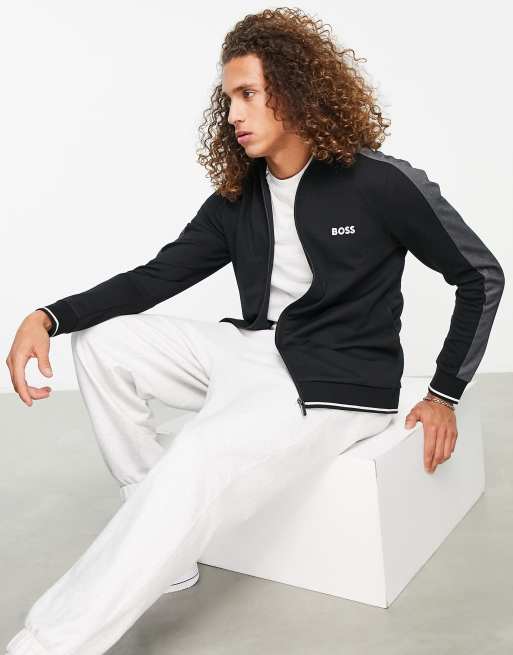 BOSS Bodywear - Jack met opstaande boord in pikzwart 