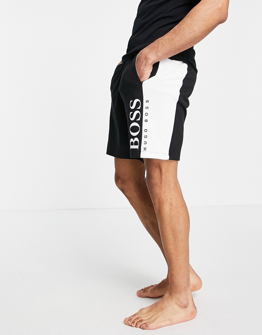 BOSS - Bodywear - Jacquard shorts in zwart