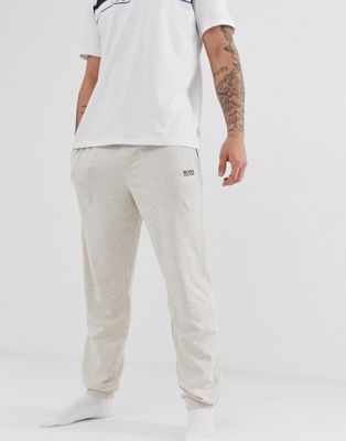BOSS bodywear - Joggingbroek met logo-boorden in grijs