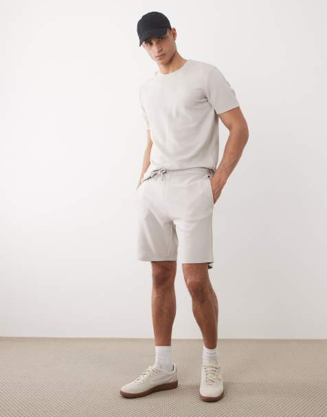 BOSS – Bodywear – Ljusgrå, ribbade mysshorts, del av set - view 1