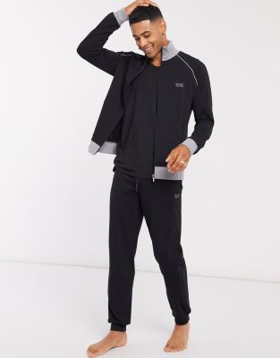boss bodywear jogging bottoms black