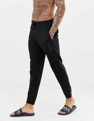 boss bodywear logo cuffed joggers