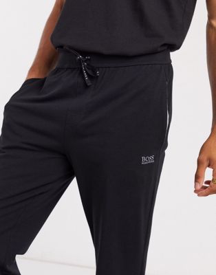 BOSS bodywear logo cuffed sweatpants in 