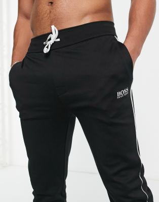 boss bodywear logo cuffed joggers