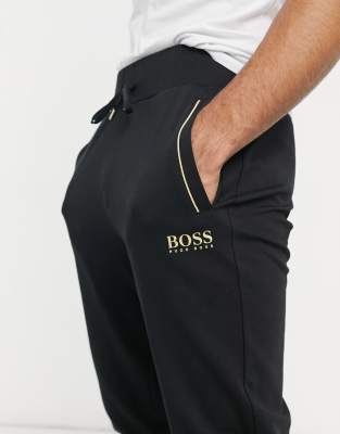 boss bodywear logo tracksuit black