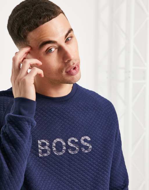 Boss bodywear over the head logo clearance sweatshirt