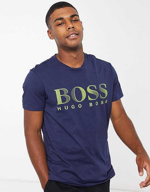 Men BOSS Bodywear logo t-shirt in navy 