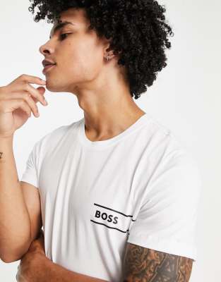 BOSS Bodywear logo t-shirt in white | ASOS