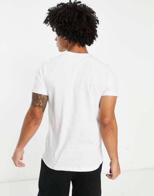 BOSS bodywear logo t-shirt in white, 3 of 4