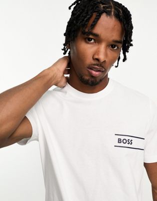 Boss Bodywear logo t-shirt in white