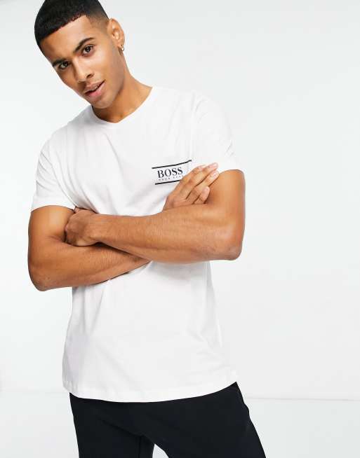 BOSS bodywear logo t-shirt in white | ASOS