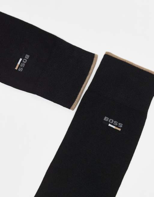 BOSS - Bodywear - Lot de 2 paires de chaussettes à logo - Noir, 3 de 3