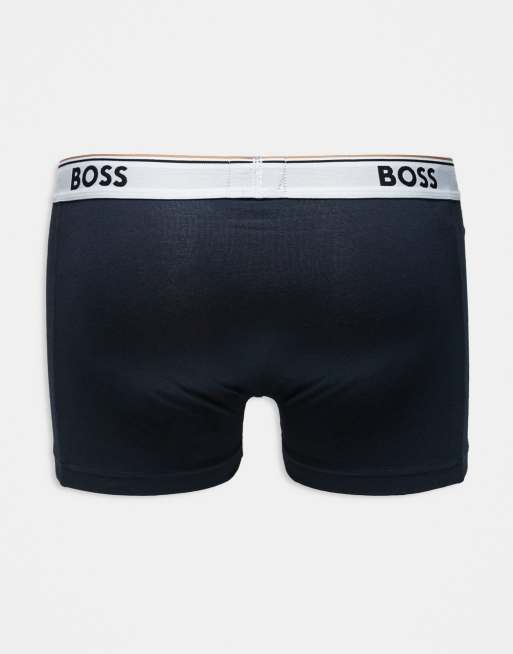 BOSS Bodywear - Lot de 3 boxers à logo à la taille - Bleu marine, 3 de 3
