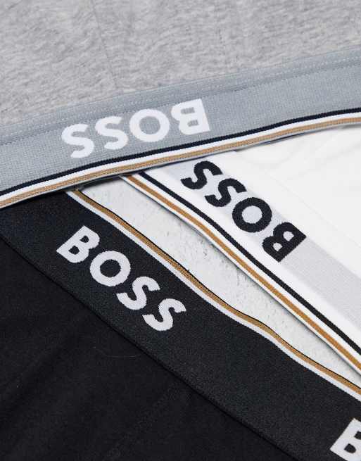BOSS - Bodywear - Lot de 3 boxers - Blanc/gris/noir, 2 de 4