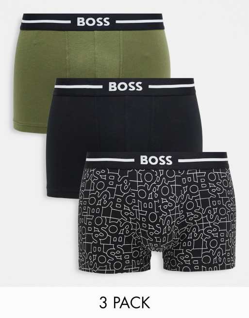 BOSS Bodywear - Lot de 3 boxers - Multicolore et à motifs