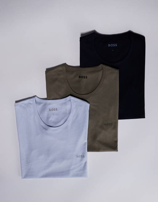 Boss - Bodywear - Lot de 3 t-shirts - Multicolore