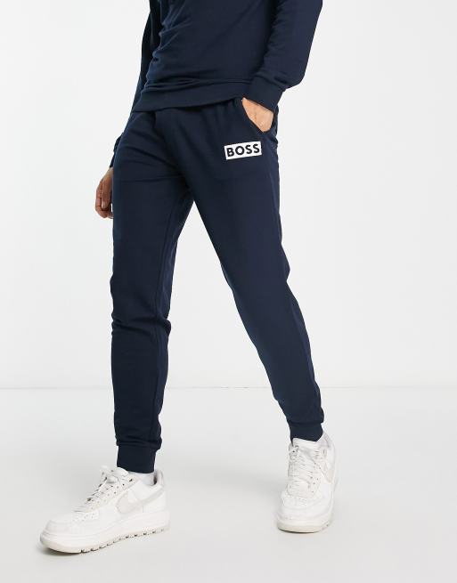 Polo Ralph Lauren loungewear waffle jogger in navy with pony logo