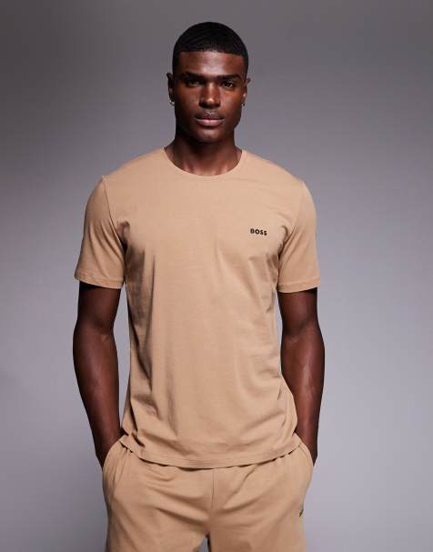 BOSS Bodywear lounge shorts in tan (part of a set) - view 1