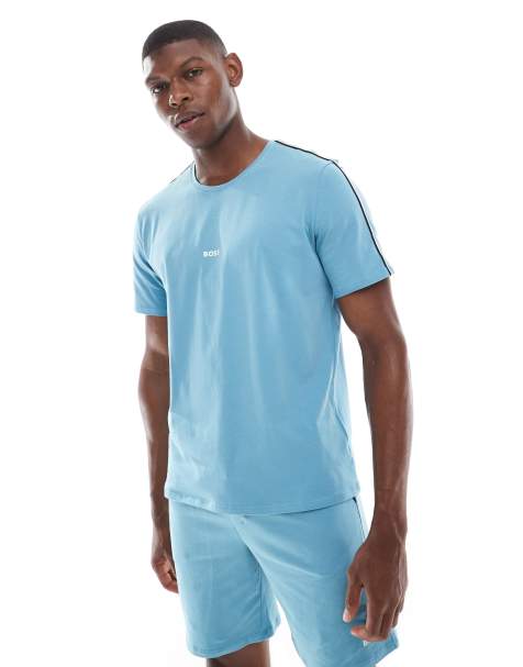 Boss Bodywear co-ord lounge t-shirt in blue