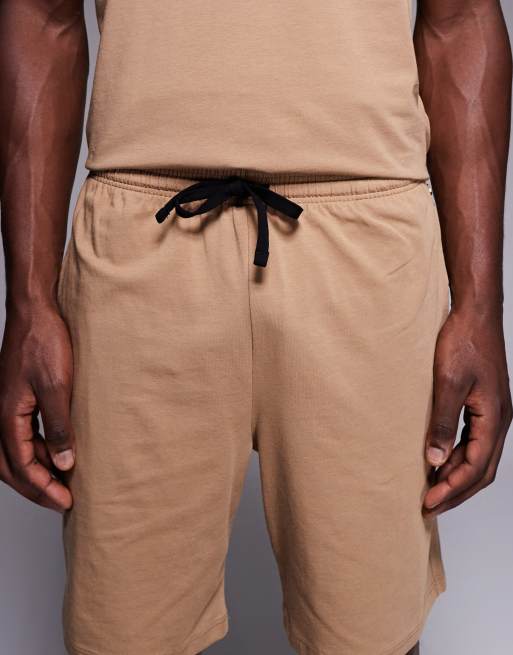 BOSS Bodywear – Lounge-T-Shirt in Hellbraun, Kombiteil, 5 von 5