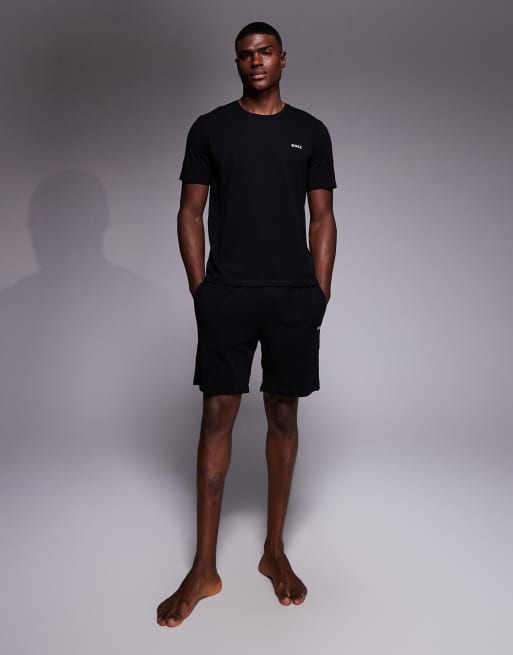 BOSS - Bodywear - Loungeshort in zwart, deel van co-ord set, 2 van 5