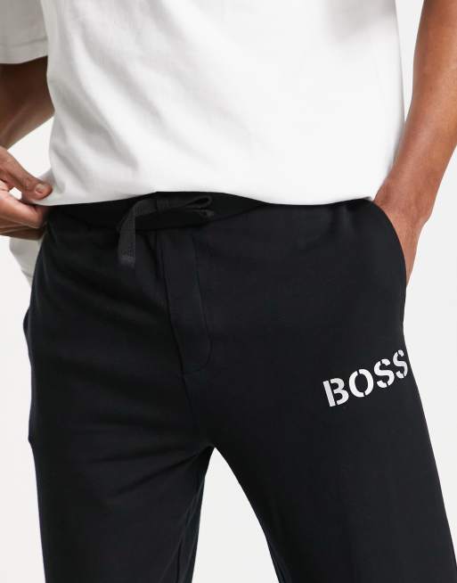 BOSS Bodywear loungewear with logo trackies in black