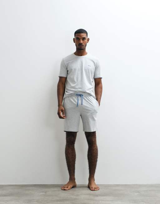 BOSS Bodywear - Lysegrå shorts med logoprint - Del af sæt , 2 af 5