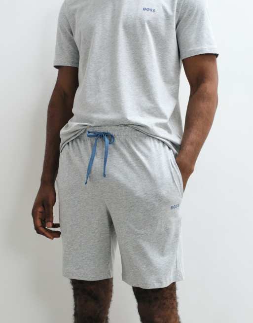 BOSS Bodywear - Lysegrå shorts med logoprint - Del af sæt , 5 af 5