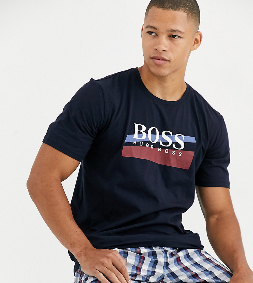 BOSS - bodywear - marineblå t-shirt med Urban logo