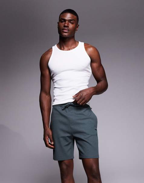 BOSS Bodywear – Mellangröna mysshorts med våffeltextur - view 1