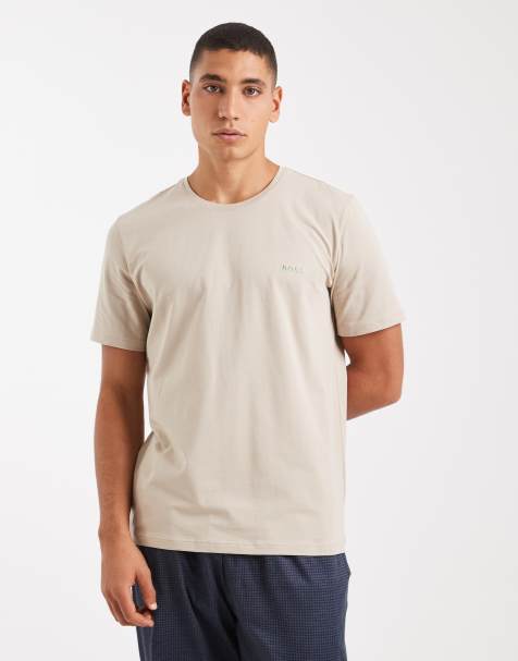BOSS Bodywear mixmatch t-shirt in beige - view 1