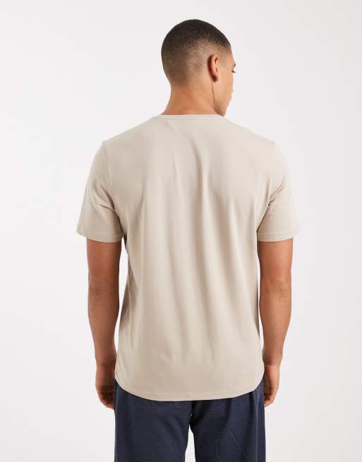 BOSS Bodywear mixmatch t-shirt in beige, 3 of 5