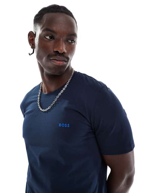 BOSS Bodywear mixmatch t-shirt in navy, 2 of 4