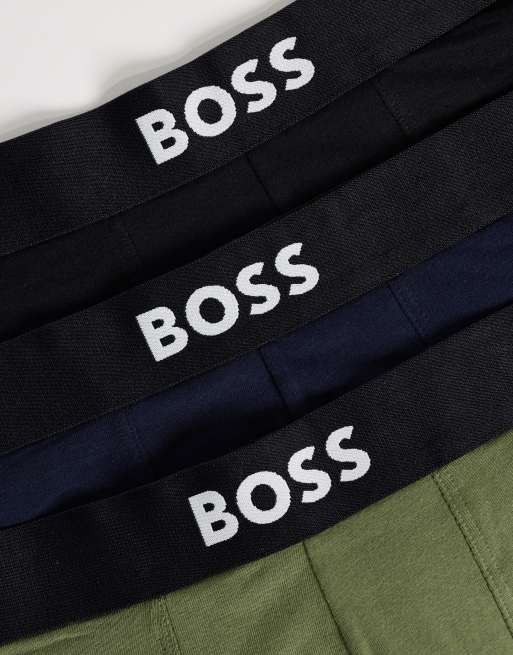 BOSS Bodywear - One - Lot de 3 boxers à logo emblématique sur le devant - Multicolore, 2 de 3