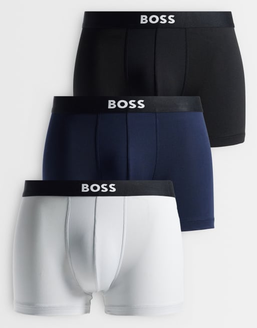 BOSS Bodywear - One - Lot de 3 boxers avec petit logo emblématique sur le devant - Multicolore, 1 de 3