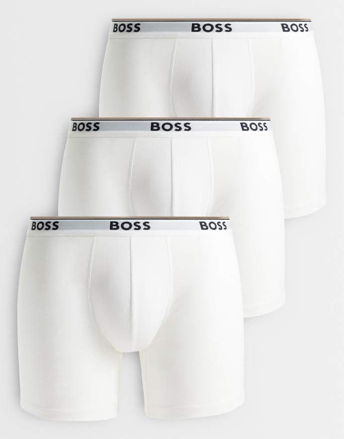 BOSS Bodywear pack de 3 bóxers con cintura elástica con logo Power en blanco