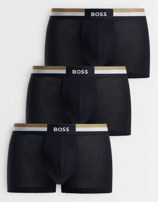 BOSS Bodywear - pack de 3 calzoncillos tipo trunk en negro