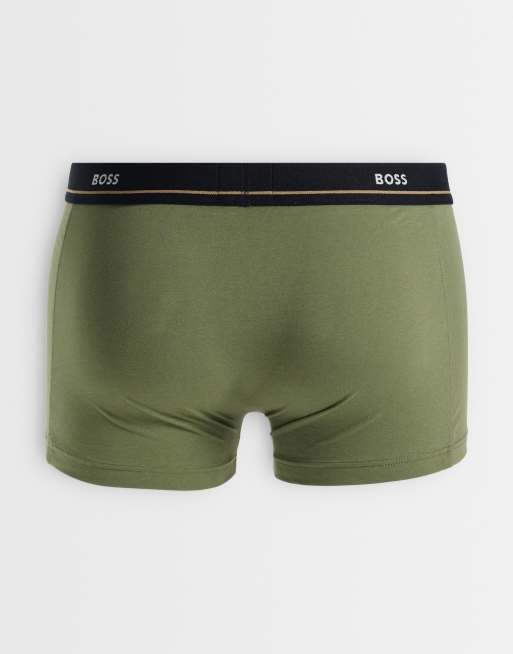 BOSS Bodywear - Pack de 5 calzoncillos de varios colores básicos con logo en la cinturilla, 3 de 3