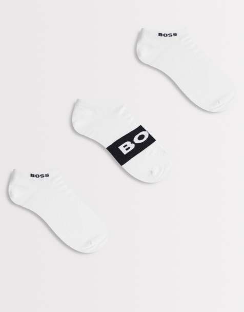 BOSS - Bodywear - Pakke med 3 par hvide ankelsokker med logo - view 1