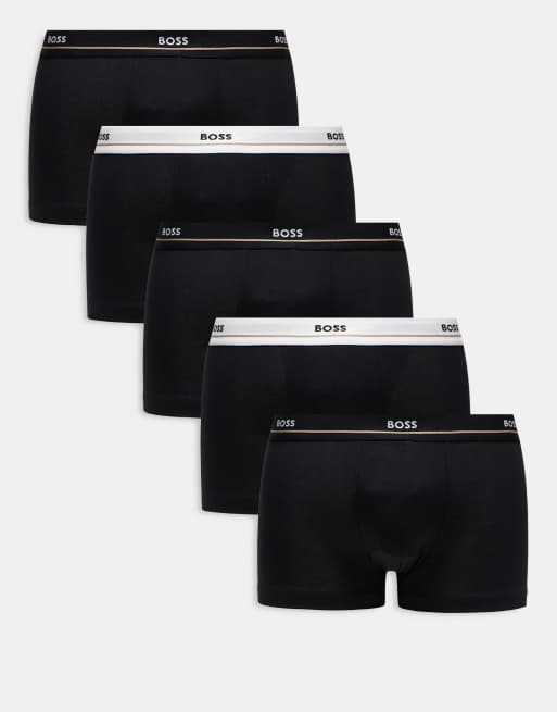 BOSS Bodywear - Pakke med 5 par sorte boksershorts