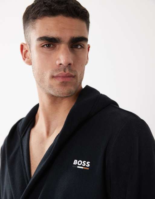 BOSS - Bodywear - Peignoir en tissu éponge - Noir, 3 de 5