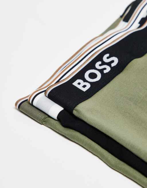 Boss Bodywear power 3-pack boxer briefs in green and black, 2 of 3