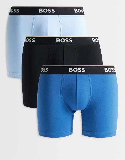 Boss Bodywear Power 3 pack contrast waistband boxer briefs in multi - view 1